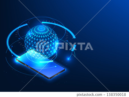 Smartphone technology A mobile phone showing a picture of the system's processor. Shows a phone that uses artificial intelligence to learn to respond to users. Vector illustration Smartphone technology A mobile phone showing a picture of the system's processor. Shows a phone that uses artificial intelligence to learn to respond to users. Vector illustration 138350018