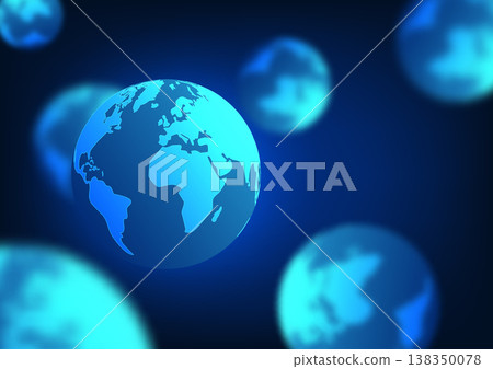 Earth technology background The world is placed in multiples using a blurred, single-point technique to accentuate the focus. Used for poster work. and technology-related work Earth technology background The world is placed in multiples using a blurred, single-point technique to accentuate the focus. Used for poster work. and technology-related work 138350078