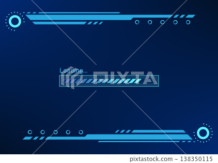 Technology background Technology loading screen showing data processing power. Suitable for illustration, poster, game screen, login to use technology-related jobs Technology background Technology loading screen showing data processing power. Suitable for illustration, poster, game screen, login to use technology-related jobs 138350115