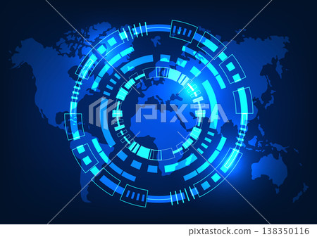 World map technology background It conveys information through the internet network that can access information anywhere in the world. or doing international business World map technology background It conveys information through the internet network that can access information anywhere in the world. or doing international business 138350116