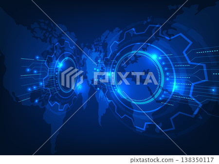 World map technology background It conveys information through the internet network that can access information anywhere in the world. or doing international business World map technology background It conveys information through the internet network that can access information anywhere in the world. or doing international business 138350117