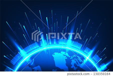 Earth technology background technology is all over the world as a communication system. internet system that comes to help do international business and storage technology within the network 138350164