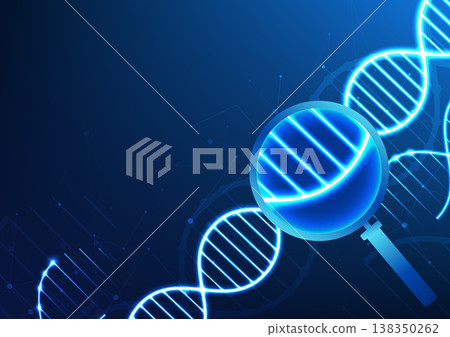 Healthcare technology Magnifying glass that allows viewing of the structure biotechnology represents technology biotechnology Things that live to develop or create useful products. 138350262