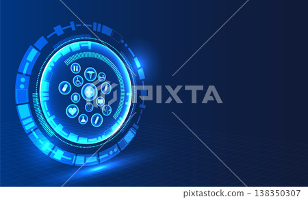 Technology circle inside Technology circle inside 138350307