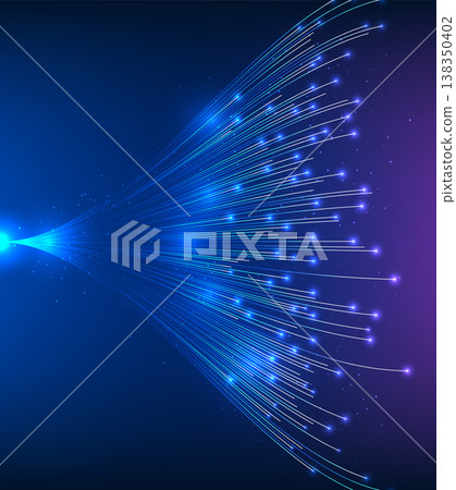 Big data technology The overlapping lines of light flew at mesmerizing speed, adding an intriguing glow. Big data technology is collected and transmitted through high-speed Internet networks. 138350402