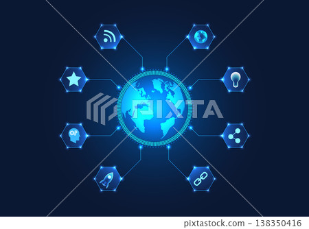 World smart technology works through networks that allow people to communicate anywhere. and small or large businesses expanding their business to various countries World smart technology works through networks that allow people to communicate anywhere. and small or large businesses expanding their business to various countries 138350416