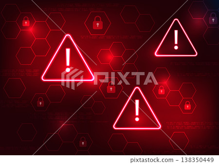 Notification technology, alert symbol with a lock with a numeric code behind it Conveys notifications of technological security systems. 138350449