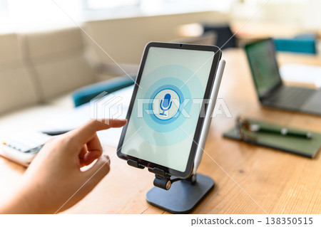 Voice input on a tablet Voice input on a tablet 138350515