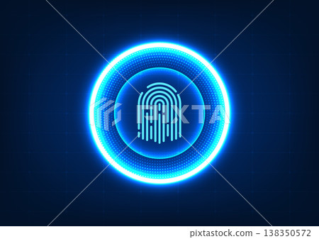 Technology background smart fingerprint technology Technology that helps secure access to important information of individuals or even organizations. It is popular to protect data in smartphones. 138350572