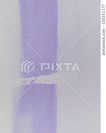 Blue paint swatch on white wall 138351177