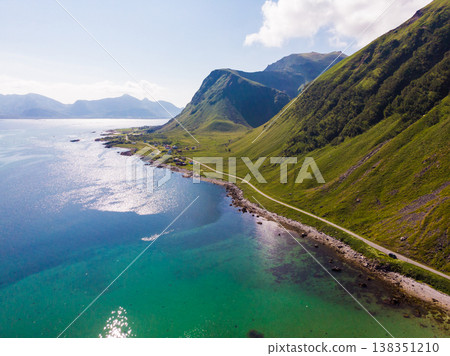 Seascape on Lofoten islands Norway Seascape on Lofoten islands Norway 138351210