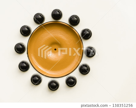 Close up of yellow detailed black bolts Close up of yellow detailed black bolts 138351256