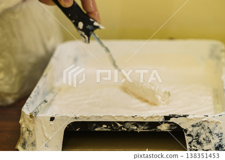 White paint with essentials equipment White paint with essentials equipment 138351453