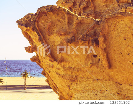 Rock formations in Bolnuevo, Spain Rock formations in Bolnuevo, Spain 138351502