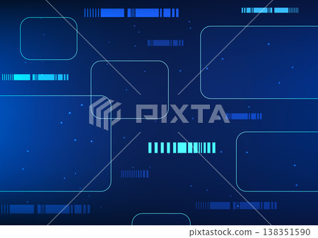 Creative geometric abstract technology background arranged to look fashionable and outstanding Emphasize the use of blue tones. suitable as a technology screen 138351590