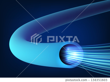 3D wire technology. Wire tubes use circular shapes to be arranged together. Focus on dark blue tones. Suitable for posters and technology 3D wire technology. Wire tubes use circular shapes to be arranged together. Focus on dark blue tones. Suitable for posters and technology 138351603