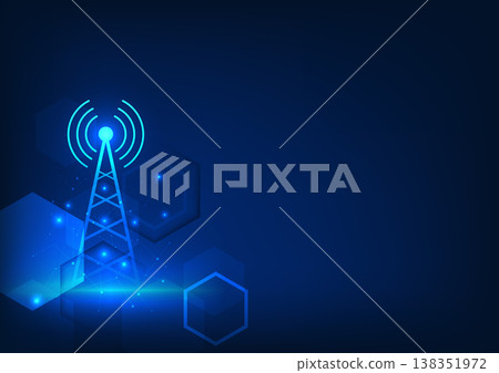 Transmission tower technology with alluring elements It is a technology for transmitting signals into electronic devices to enable communication and access to the Internet 138351972