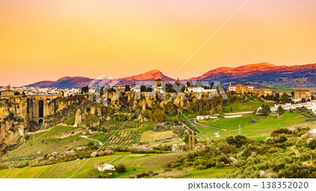 Ronda town and valley, Andalusia, Spain. Ronda town and valley, Andalusia, Spain. 138352020