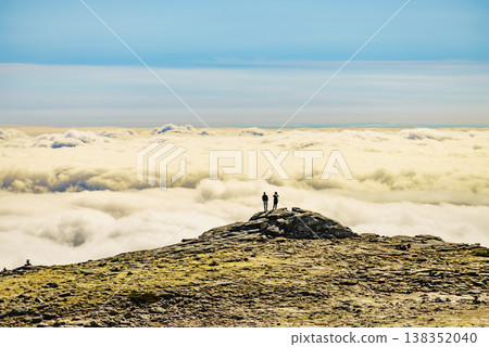 Clouds above mountain. Serra da Estrela in Portugal. 138352040