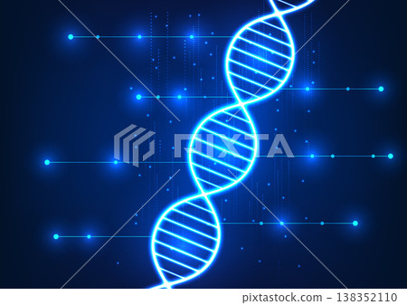 Medical technology Circuit lines connected to DNA It represents the use of technology in medicine that shows DNA information. to bring information to research and think of medicines to treat patients Medical technology Circuit lines connected to DNA It represents the use of technology in medicine that shows DNA information. to bring information to research and think of medicines to treat patients 138352110