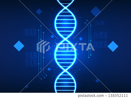 Medical technology DNA structure displayed on a researcher's screen It represents the use of technology in medicine that shows DNA information. to bring information to research and treat patients Medical technology DNA structure displayed on a researcher's screen It represents the use of technology in medicine that shows DNA information. to bring information to research and treat patients 138352111