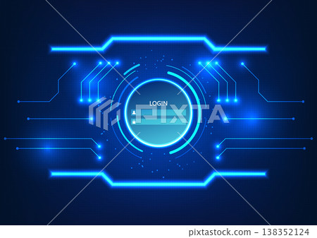 Screen technology background Use the login to access the system. It is a vector illustration designed to look modern and hi-tech. suitable for work related to technology 138352124