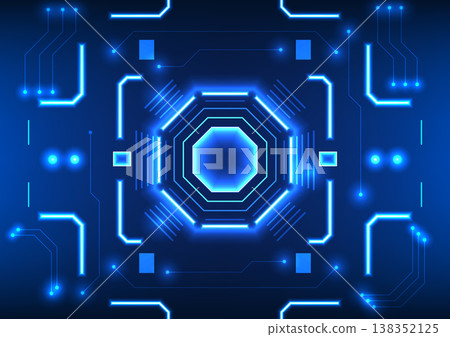 Screen technology background It is a vector illustration designed to look modern and high-tech. Suitable for work related to technology. Or use it as a login screen. 138352125