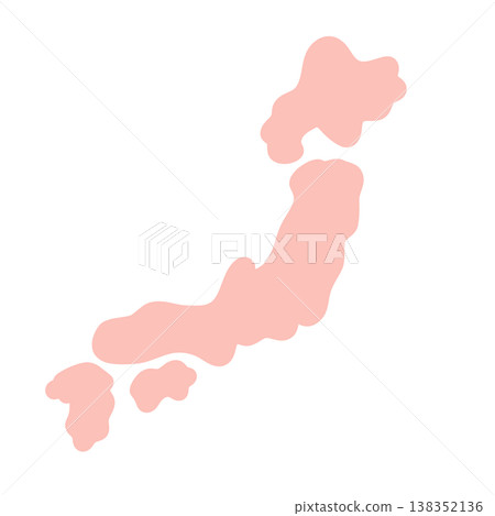 日本粉紅色地圖（插圖） 138352136