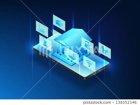 Smartphone technology, mobile screen is a bank Shows how to conduct financial transactions via mobile phone using the internet. including money transfers, product payments, investments Smartphone technology, mobile screen is a bank Shows how to conduct financial transactions via mobile phone using the internet. including money transfers, product payments, investments 138352146