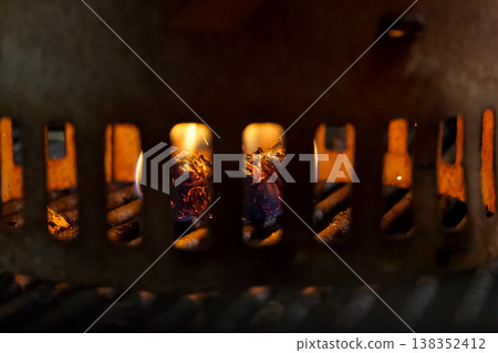 Bonfire ignition burning. Material for igniting Bonfire ignition burning. Material for igniting 138352412