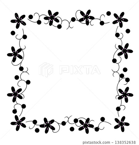 Floral frame 138352638