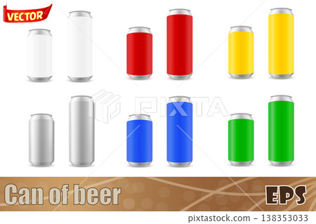 colors can of beer vector illustration isolated on white background colors can of beer vector illustration isolated on white background 138353033