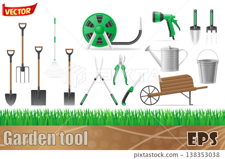 garden tool vector illustration isolated on white background garden tool vector illustration isolated on white background 138353038