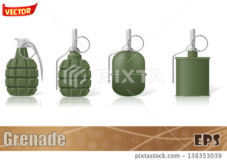 hand grenade vector illustration isolated on white background 138353039