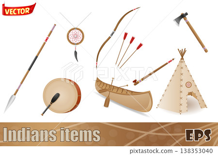 american indians icons vector illustration isolated on white background 138353040