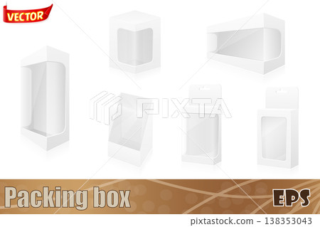 transparent packing box vector illustration isolated on white background 138353043