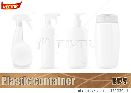 plastic bottle vector illustration isolated on white background 138353044