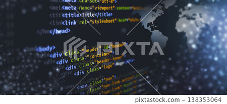 html programm coding computer language banner html programm coding computer language banner 138353064