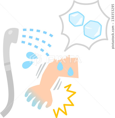 Arms that have been doused in cold water in the shower Arms that have been doused in cold water in the shower 138353295