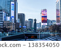 Street view of Sejong-daero from Gwanghwamun Junction in Seoul, South Korea. 138354050