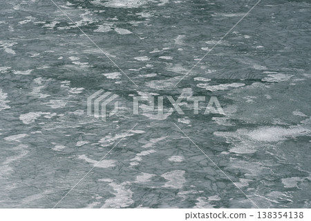 The patterns of winter on the lake surface The patterns of winter on the lake surface 138354138