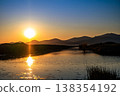 sunset over the lake 138354192