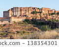 Mehrangarh Fort with the adjacent rocky landscape, Jodhpur, Rajasthan, India 138354301