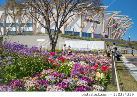 春天的名城公園:名城公園花卉廣場,花朵盛開(愛知縣名古屋市) 春天的名城公園:名城公園花卉廣場,花朵盛開(愛知縣名古屋市) 138354339
