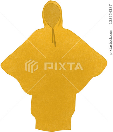 yellow raincoat illustration 138354387