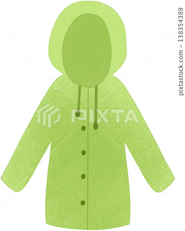 green raincoat 138354389