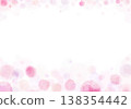 A soft, watercolor-style dot background frame. Abstract polka dots in pink and pastel tones. 138354442