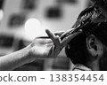 Intimate Monochrome Exploration Of Barbering Techniques Emphasizing Tool Motion And Hand Placement 138354454