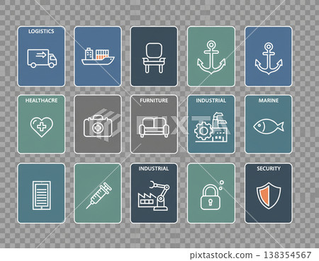 Logistics and Transportation Icon Set Modern Flat Design Logistics and Transportation Icon Set Modern Flat Design 138354567