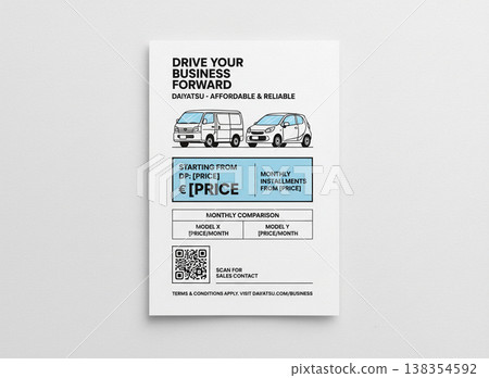 Automotive Business Flyer Clean Modern Layout Template 138354592